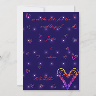 cute little colourful heart heart save the date