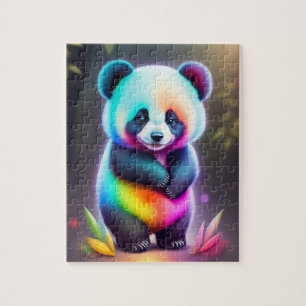 Cute Little Colourful Panda Jigsaw Puzzle
