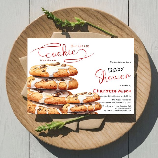 Cute Little Cookie Baby Shower Invitation (Creator Uploaded)