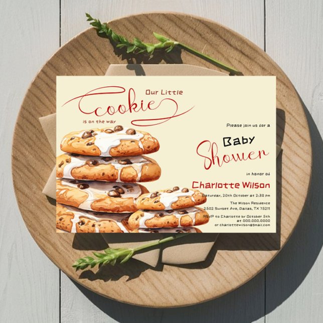 Cute Little Cookie Baby Shower Invitation (Creator Uploaded)