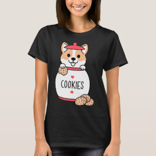 Cute Little Corgi In A Cookie Jar Christmas T-Shirt