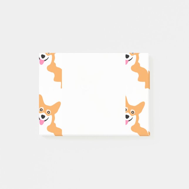 Cute Little Corgi Pattern Post-it Notes (Front)