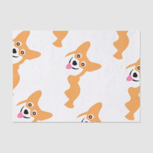 Cute Little Corgi Pattern Tissue Paper