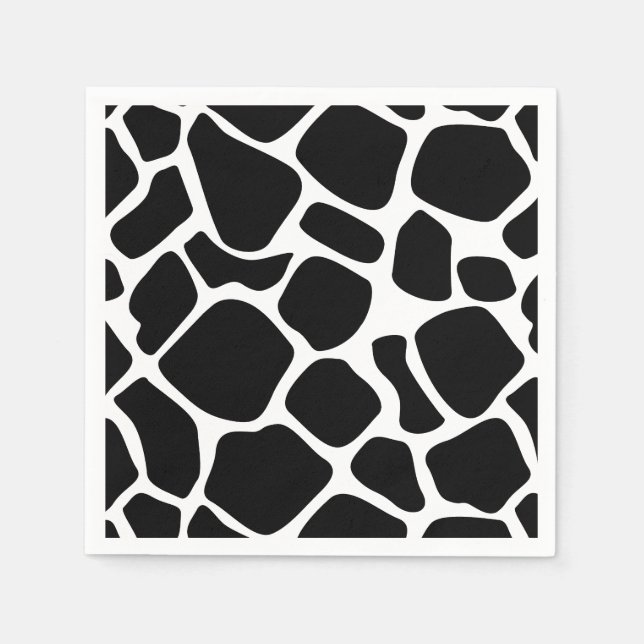 Cute Little Cow Print Baby Shower Paper Napkins (Front)