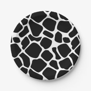 Cute Little Cow Print Baby Shower Paper Plate