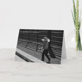 Cute Little Cowboy Ring Bearer Request Card
