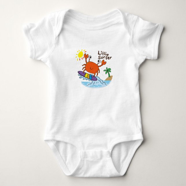 Cute little crab baby bodysuit (Front)