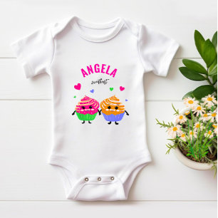 Cute little cupcakes baby bodysuit