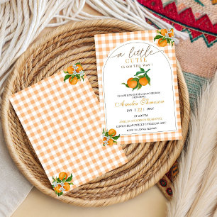 Cute Little Cutie Is On The Way Baby Shower Invitation
