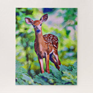 Cute Little Deer Digital Art Painting Puzzle