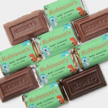 Cute Little Dino Baby Shower Candy Wrappers