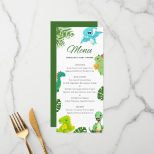 Cute Little Dino Baby Shower Menu