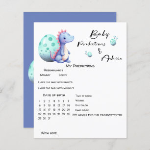 Cute Little Dinosaur Baby Predictions Game