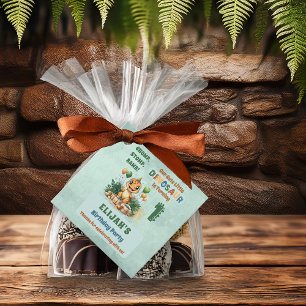Cute Little Dinosaur Boy 1st Birthday Party Favour Tags