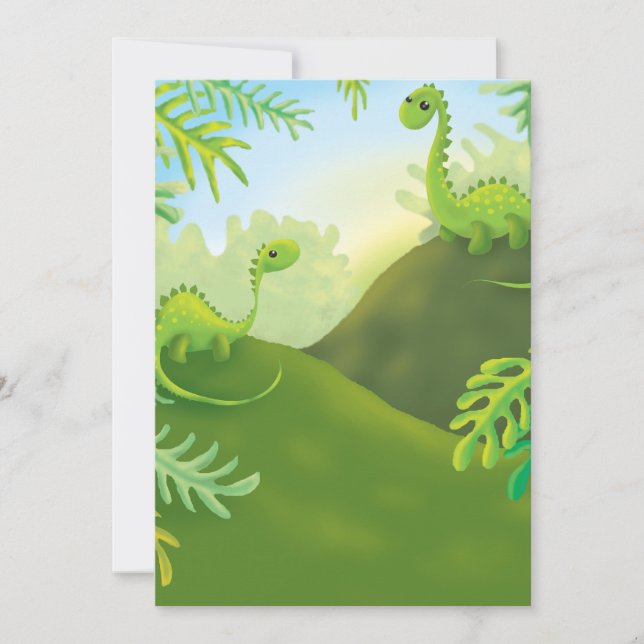 cute little dinosaur land scene (Front)