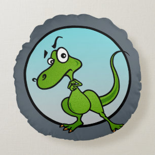 CUTE LITTLE DINOSAUR ROUND THROW PILLOW