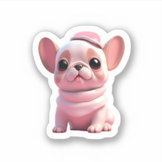 cute little dog with pink hat