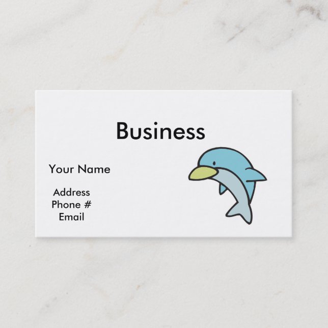 cute little dolphin business card (Front)