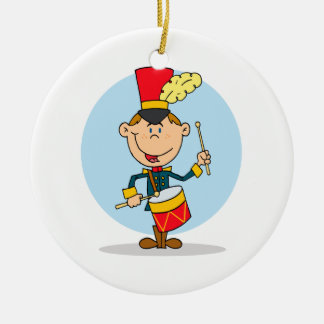 cute little drummer boy ceramic tree decoration
