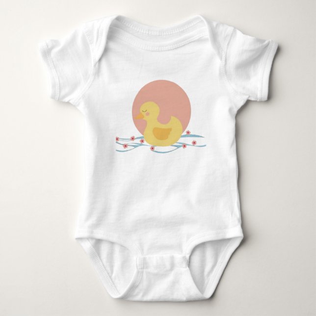 Cute little duck baby bodysuit (Front)