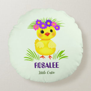 Cute little duck round cushion