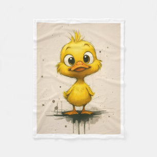 Cute Little Duck Sherpa Throw Fleece Blanket