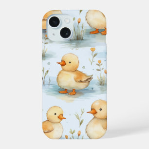 Cute Little Duckling Pattern iPhone 15 Case
