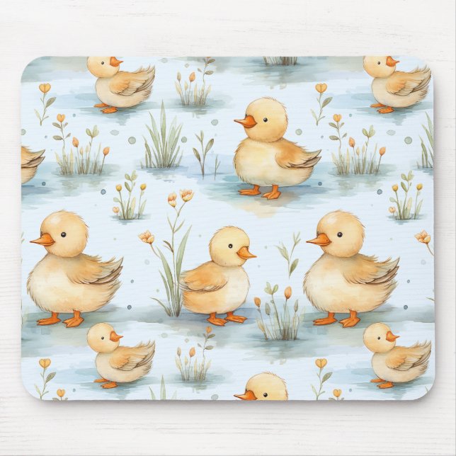 Cute Little Duckling Pattern Mouse Mat (Front)