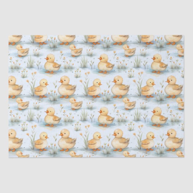 Cute Little Duckling Pattern Tissue Paper (Front)