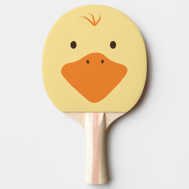 Cute Little Ducky Face Ping Pong Paddle (Front)