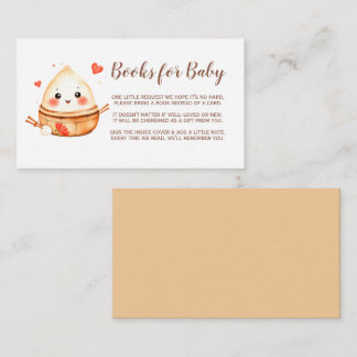 Cute Little Dumpling Baby Shower Books for Baby  Enclosure Card
