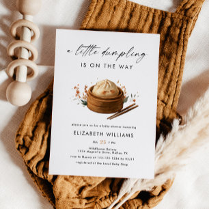 Cute Little Dumpling Baby Shower Invitation