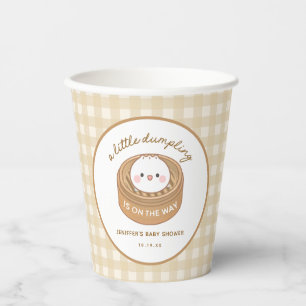 Cute Little Dumpling Is On The Way Baby Shower Paper Cups