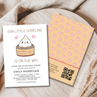 Cute Little Dumpling QR Code Baby Shower