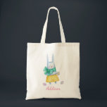 Cute Little Easter Bunny | Personalised Tote Bag<br><div class="desc">This adorable tote bag,  featuring a watercolor bunny,  is perfect for that super fun Easter egg hunt!</div>