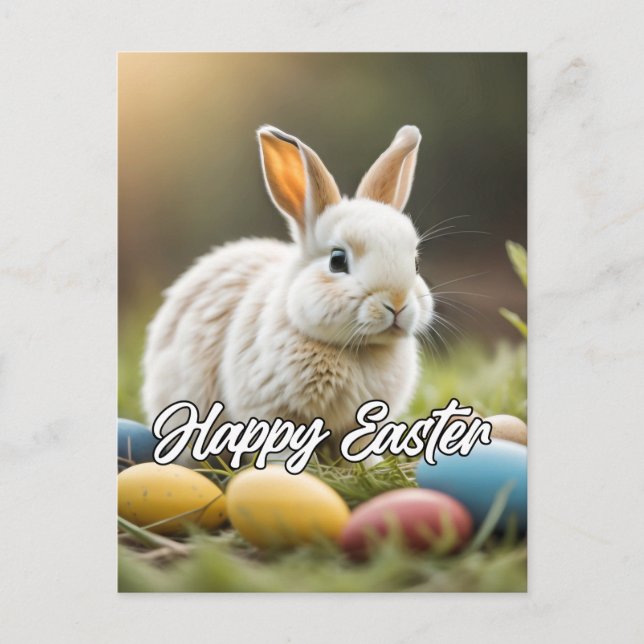 Cute Little Easter Bunny Postcard (Front)