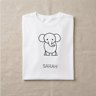 Cute Little Elephant Kids T-Shirt
