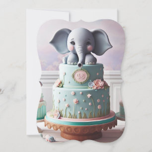 CUTE LITTLE ELEPHANTS LAYER CAKE