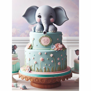 CUTE LITTLE ELEPHANTS LAYER CAKE