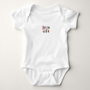 Cute Little Elf Christmas Quote Baby Bodysuit