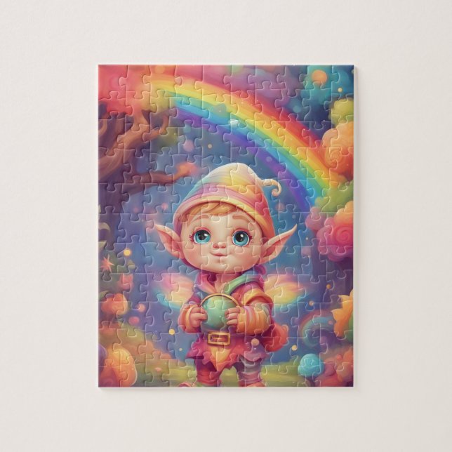 Cute little elf jigsaw puzzle (Vertical)