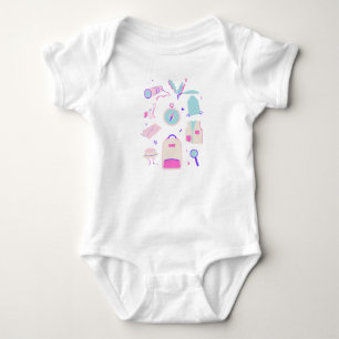 Cute little explorer baby bodysuit