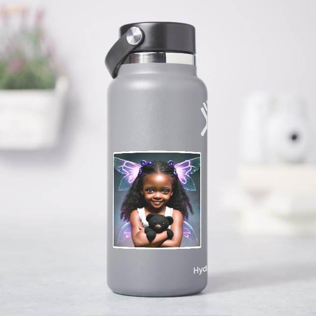 Cute Little Fairy Girl with Teddy Bear (HydroFlask)