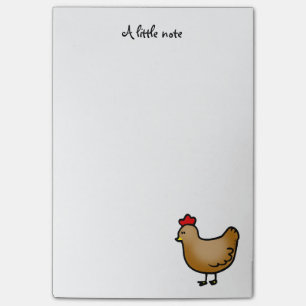 cute little farm chicken hen post-it notes