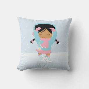 Cute Little Figure Skater Cushion