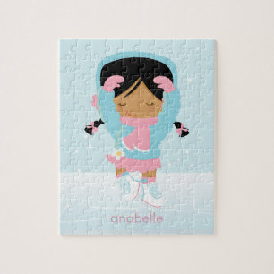Cute Little Figure Skater Jigsaw Puzzle