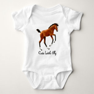 Cute Little Filly Infant Creeper
