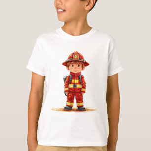 👨🚒 Cute Little Fireman Hero Kids Gift 🚒✨ T-Shirt