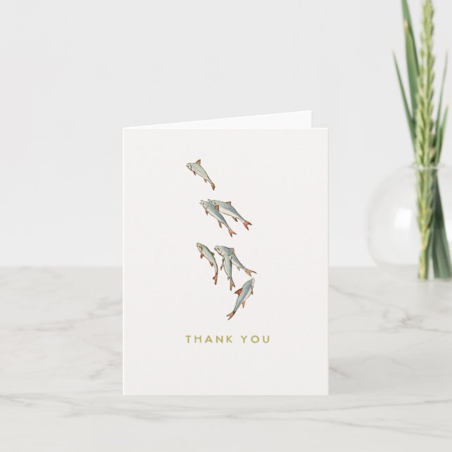 Cute Little Fish  Thank You Note Card (Front)