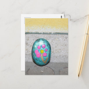 Cute Little Floral Rock Postcard